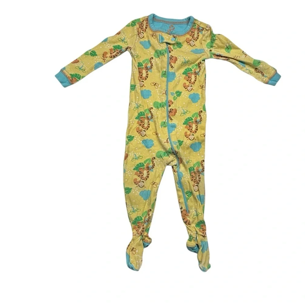 Disney Store Sleepers Winnie the Pooh Tigger 12 Months Zipper Footed - Picture 4 of 14